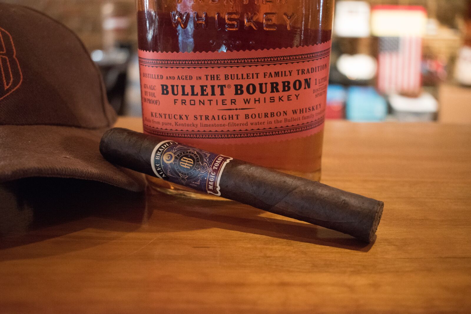 Nikon D5600 sample photo. Cigar, bourbon, drink photography