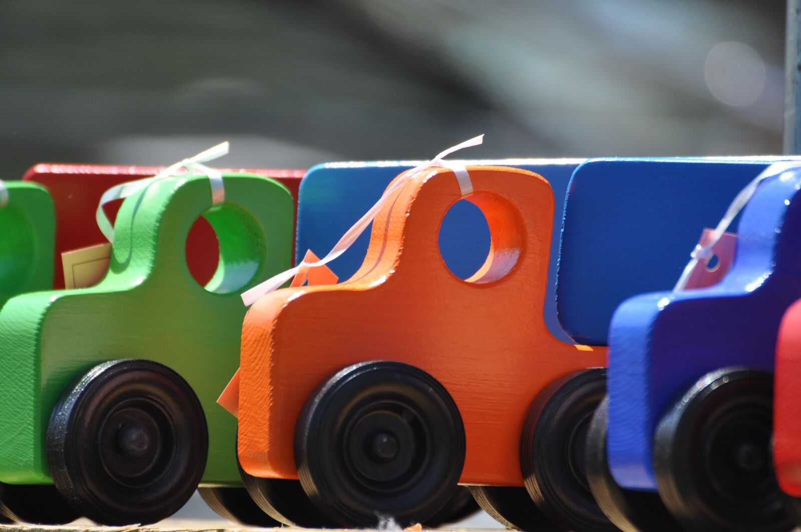 Nikon D90 sample photo. Toys, wooden trucks, colorful photography