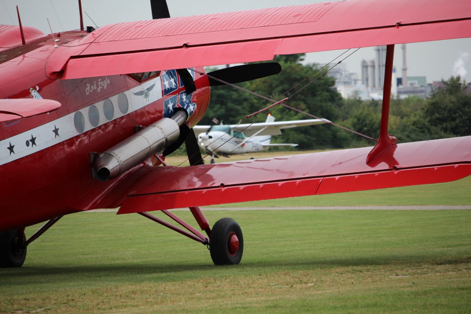 Canon EF-S 55-250mm F4-5.6 IS STM sample photo. Aircraft, antonov, red eagle photography