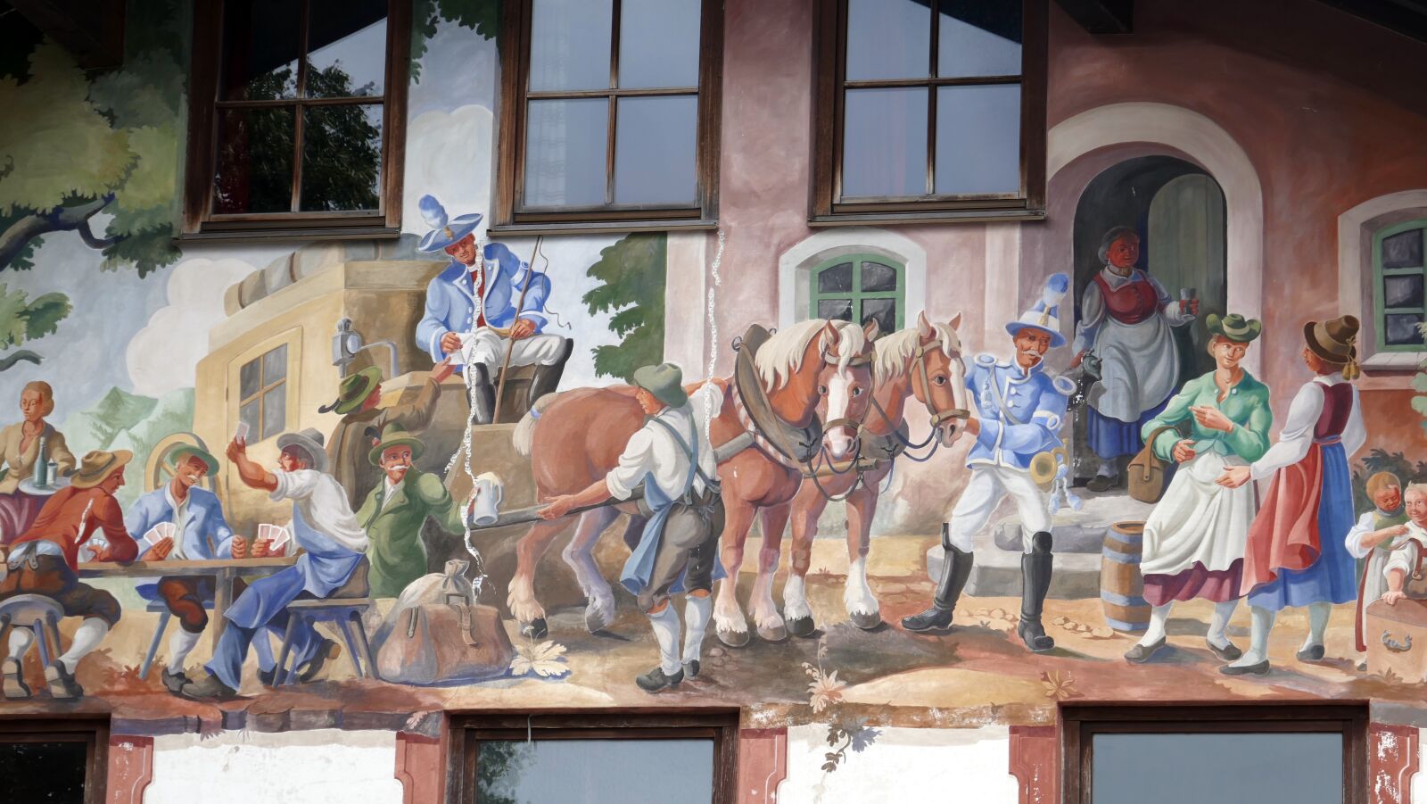 Panasonic DMC-TZ101 sample photo. Facade, mural, bavaria photography
