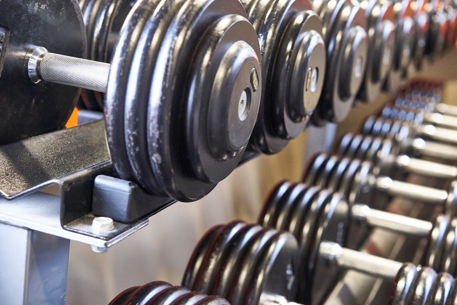 Sony a7S sample photo. Dumbbell, weight lifting, strength photography