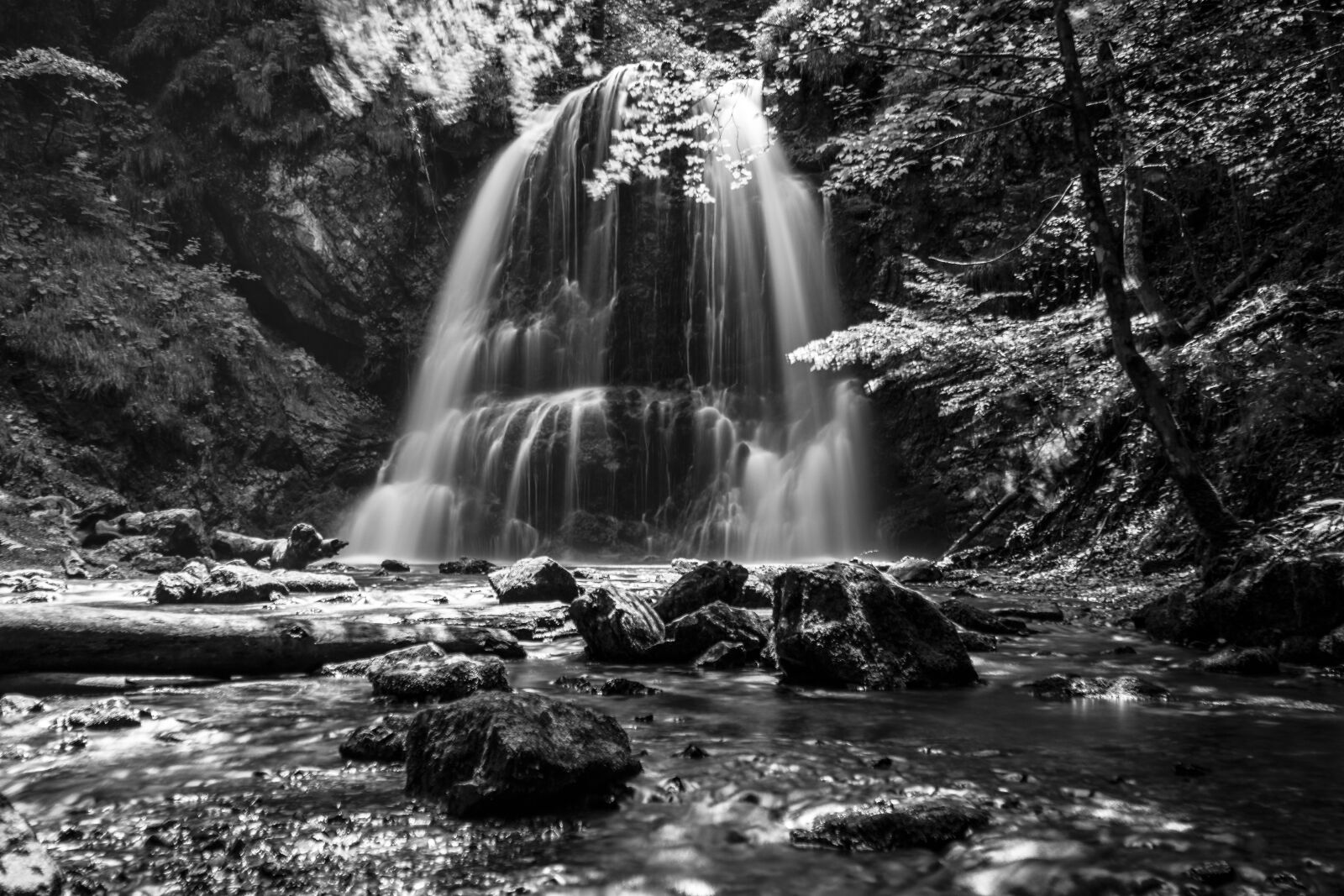 Nikon D5300 sample photo. Forest, waterfall, schliersee photography