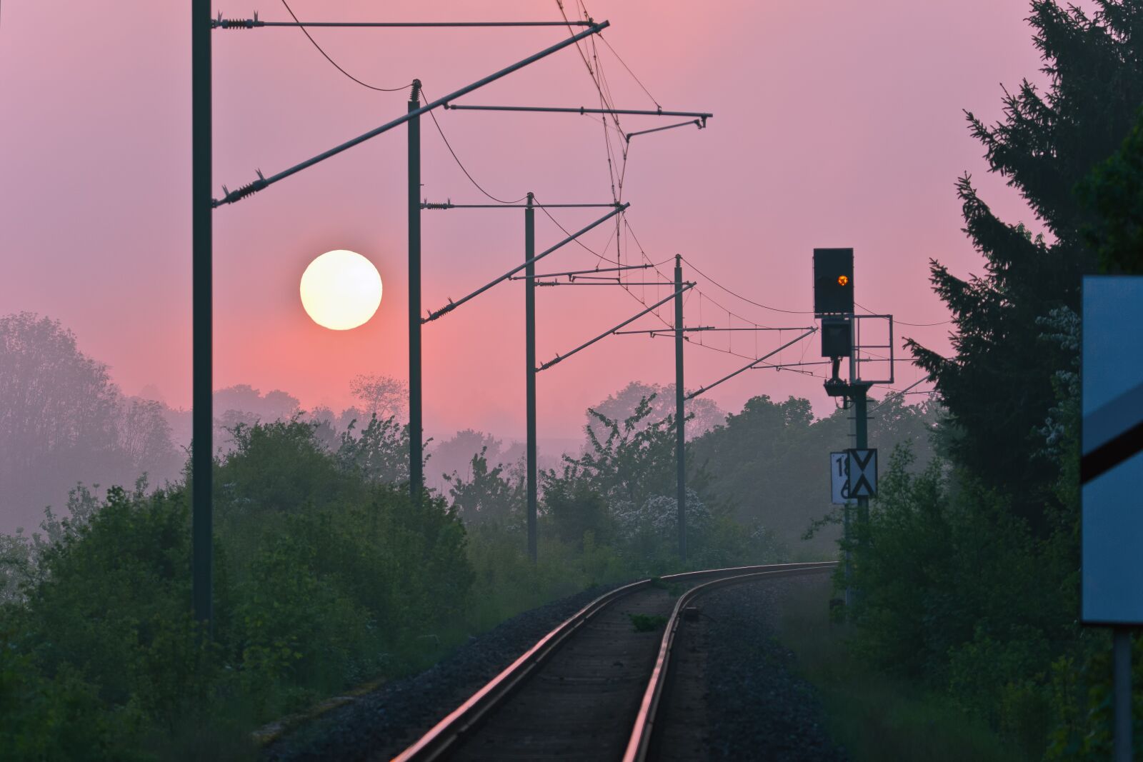 Nikon D7100 sample photo. Sunset, rails, abendstimmung photography