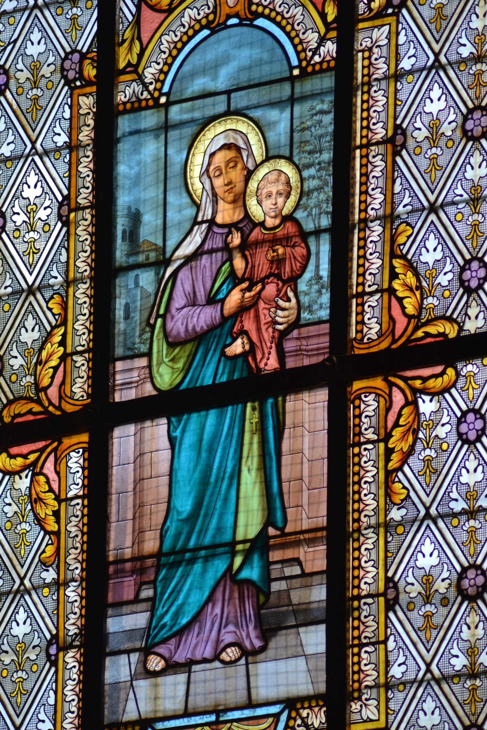 Nikon D3100 sample photo. Stained glass, window, church photography