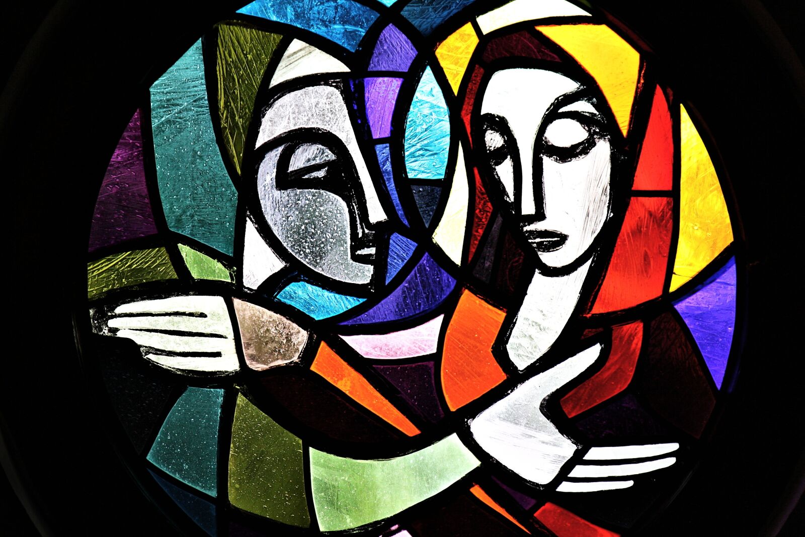 Canon EOS 1000D (EOS Digital Rebel XS / EOS Kiss F) sample photo. Church window, colorful, chapel photography