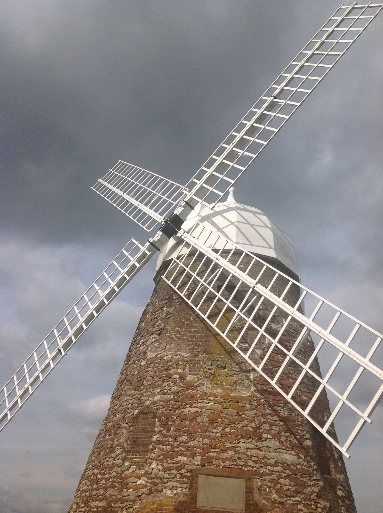 Apple iPad sample photo. Windmill, sails, building photography