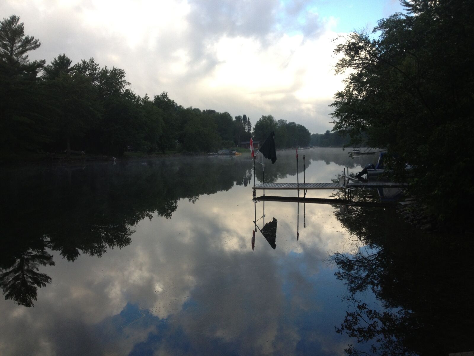 Apple iPhone 4S sample photo. Water, dock, woods photography