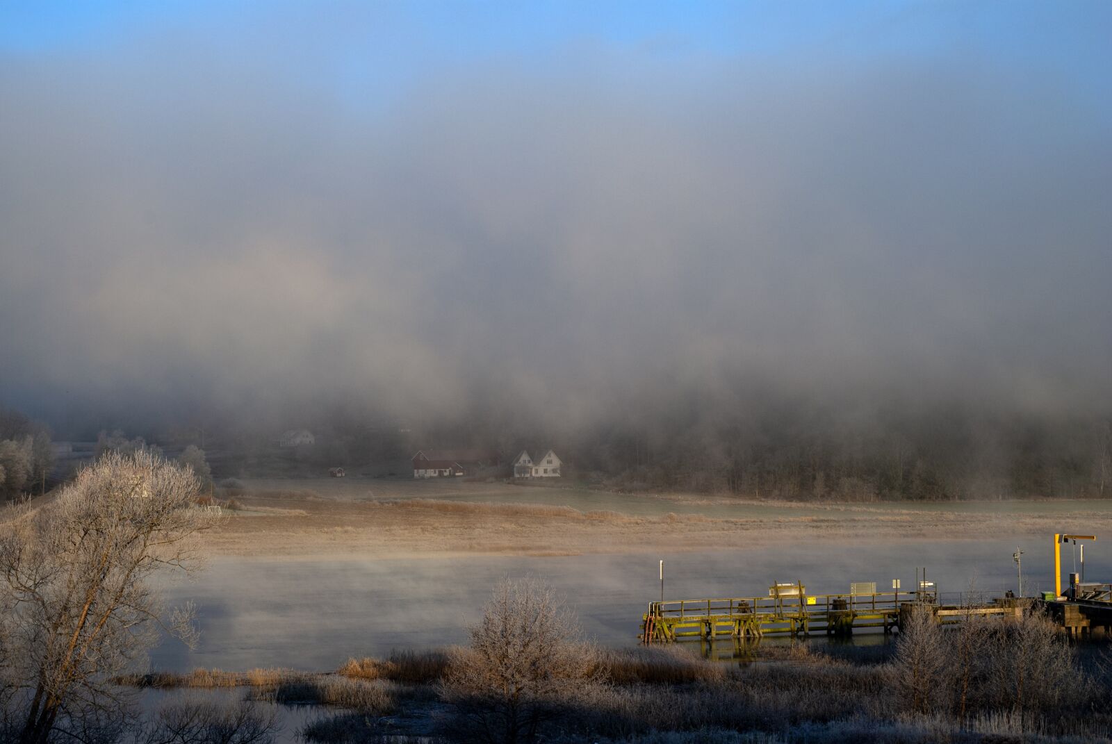 Nikon D80 sample photo. Winter, mist, water courses photography