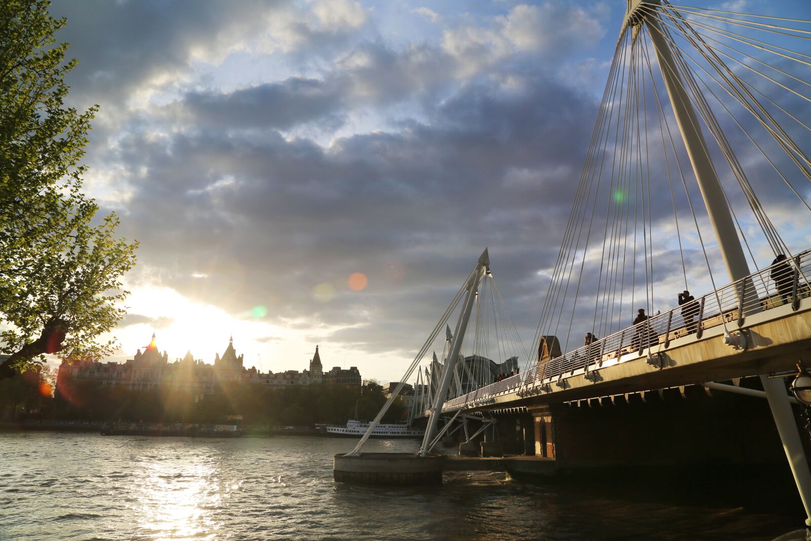 Canon EF 24-105mm F4L IS USM sample photo. Bridge, sunset, london photography