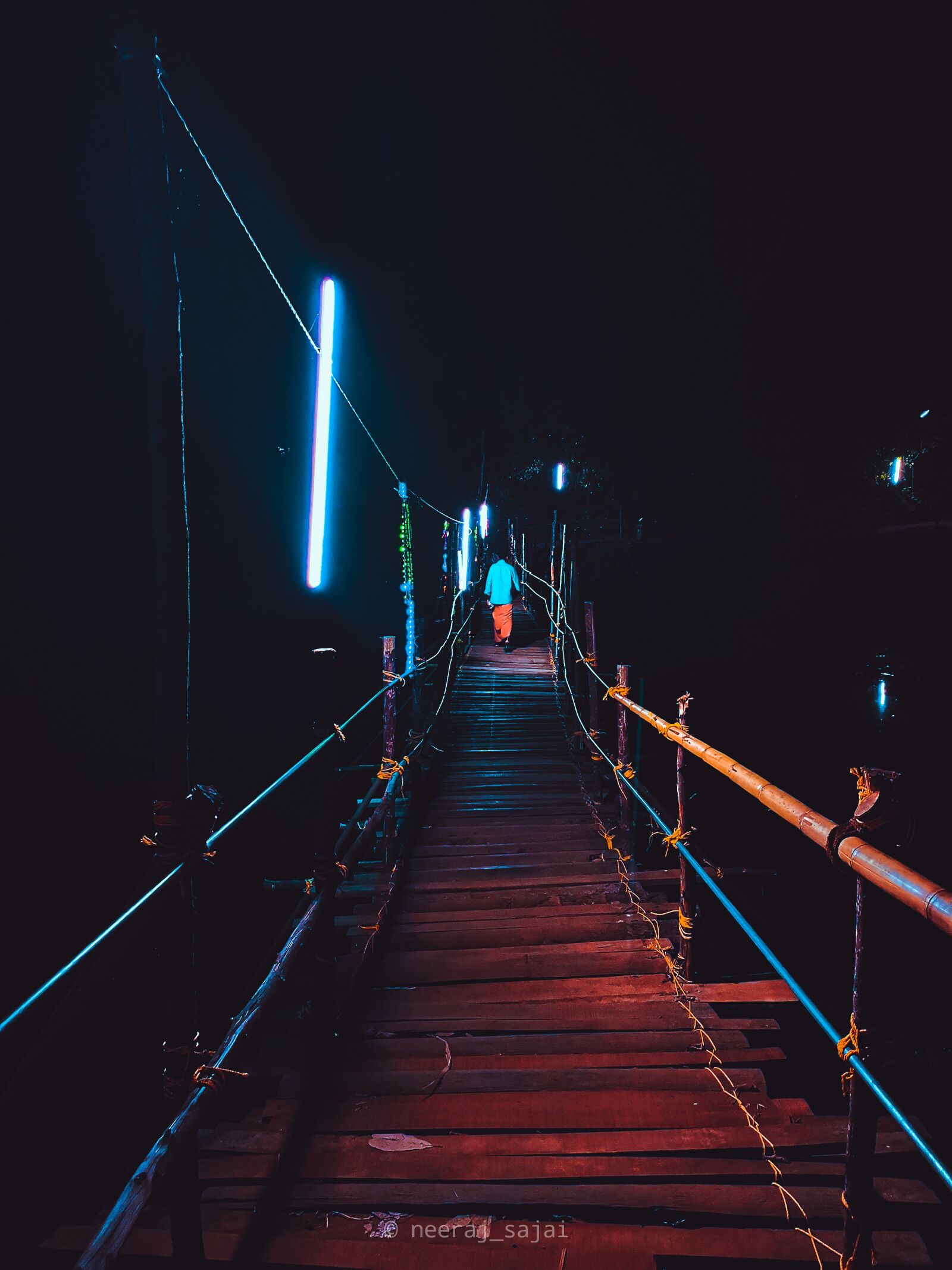 HUAWEI LYA-L29 sample photo. Night, bridge, lights photography
