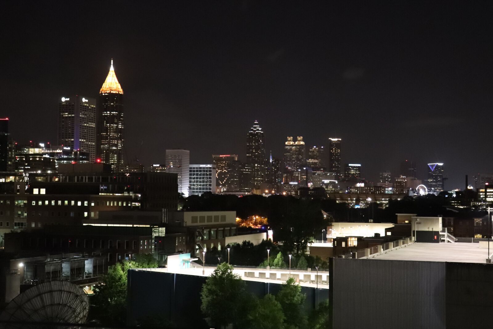 Canon EF-S 18-55mm F4-5.6 IS STM sample photo. Atlanta, night, skyline photography