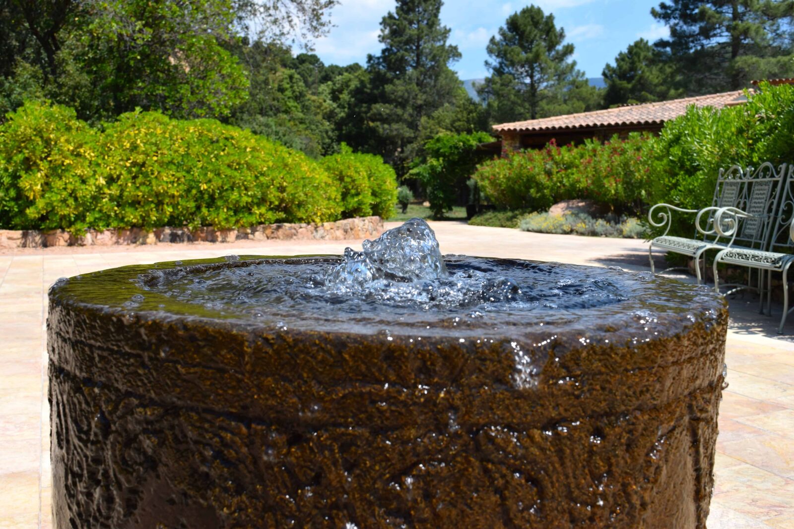 Nikon D3300 sample photo. Fountain, water, wood, nature photography