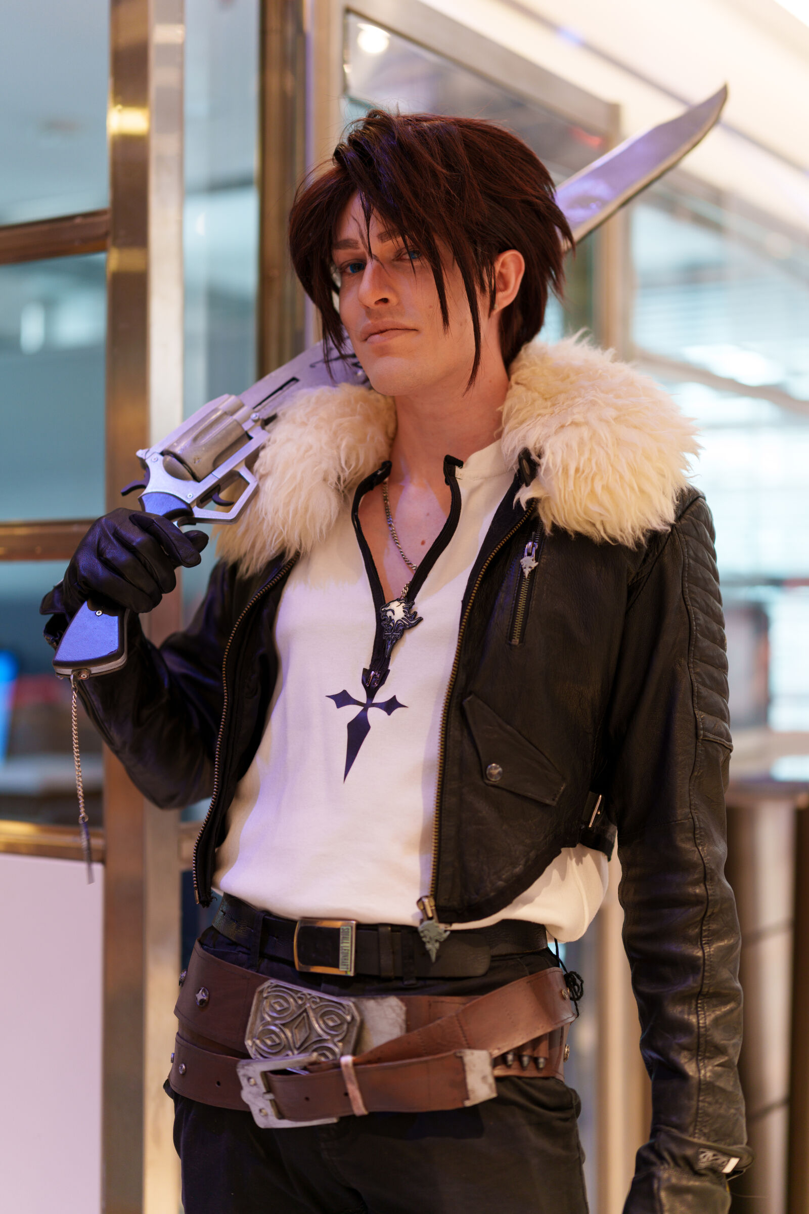 Sony a7R V sample photo. Cosplay squall leonhart photography