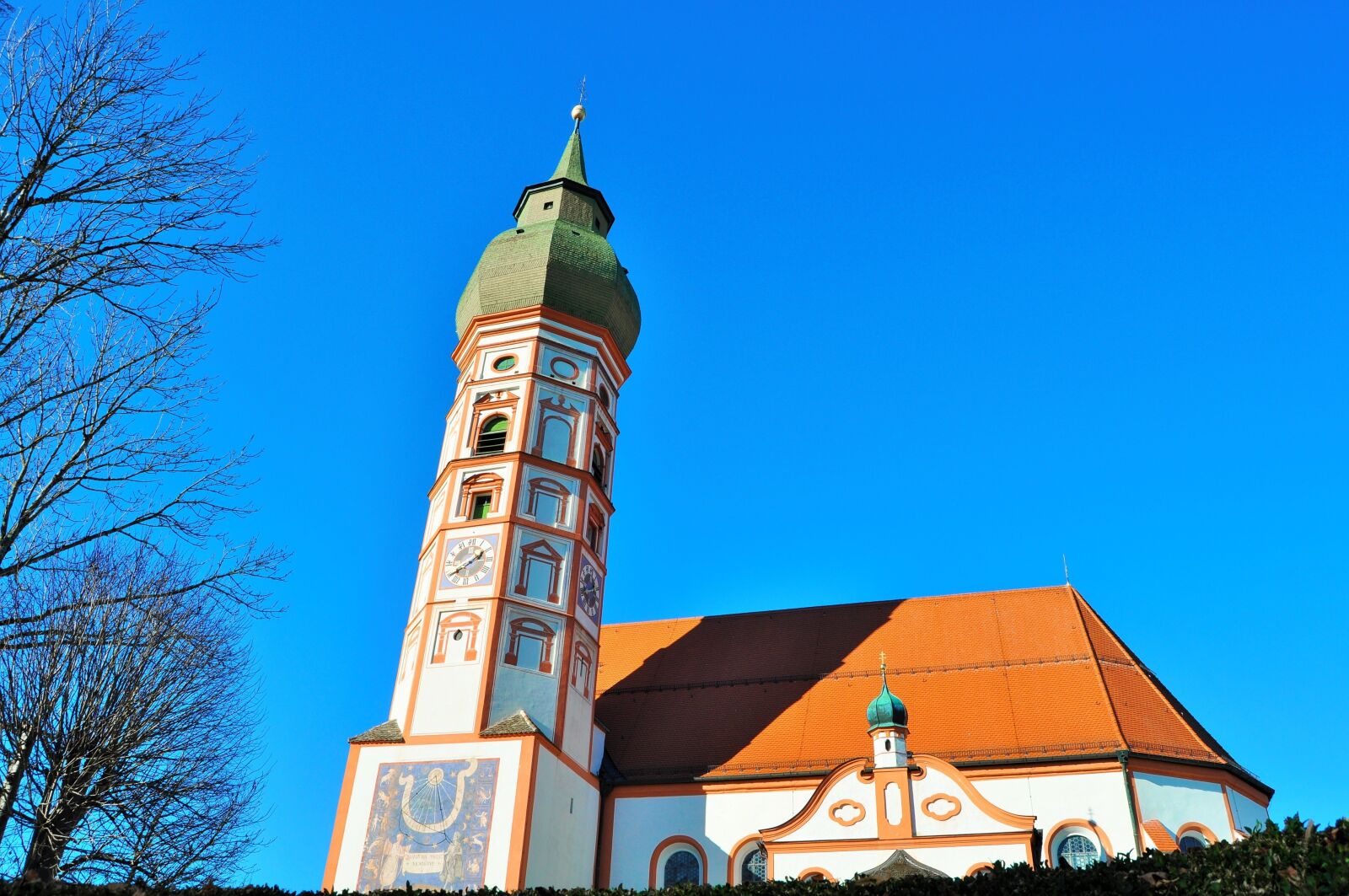 Nikon D5000 sample photo. Steeple, spire, andechs monastery photography