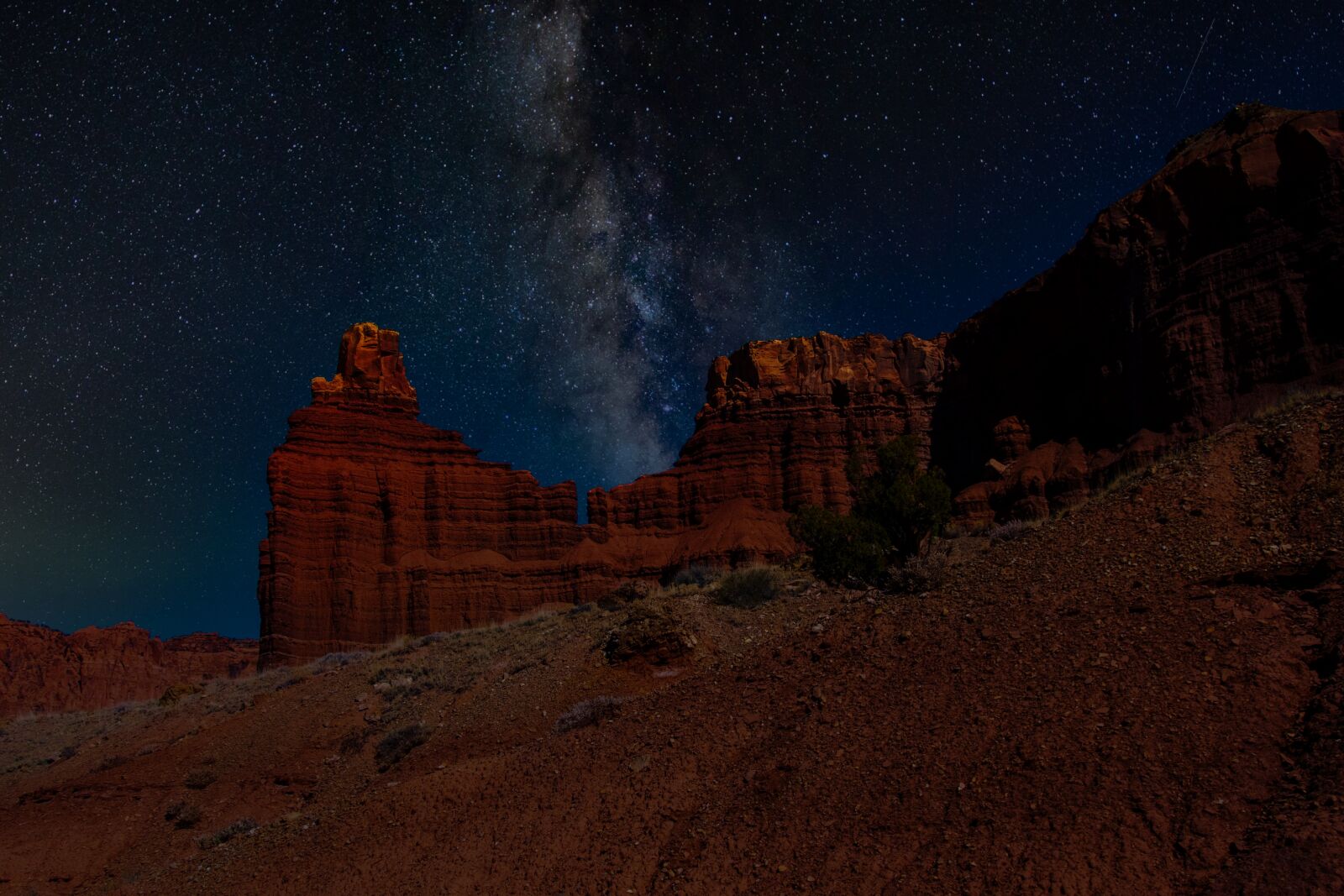 Nikon D500 sample photo. Stars, night, desert photography