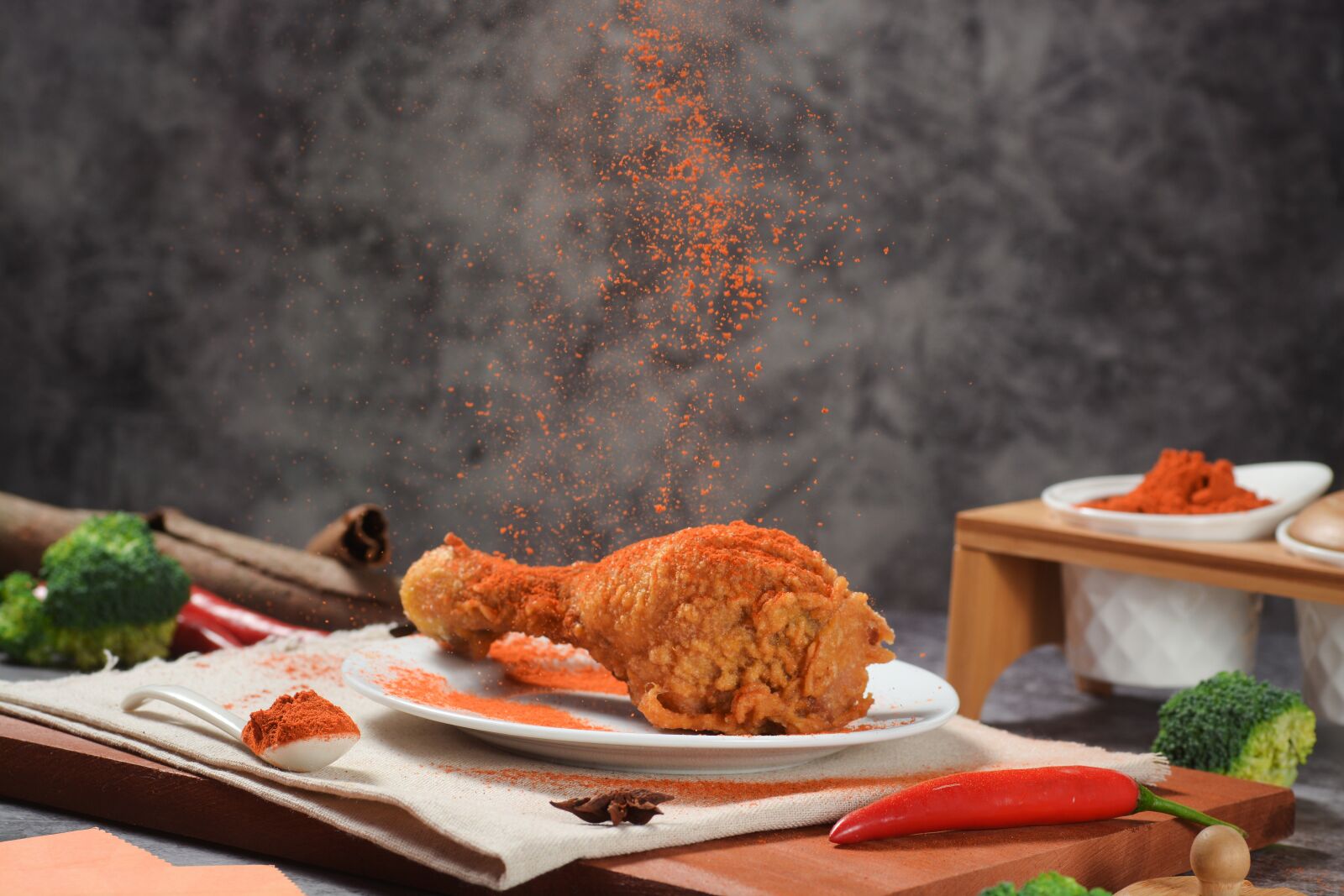 Nikon D7100 sample photo. Fried chicken, chili, fast photography