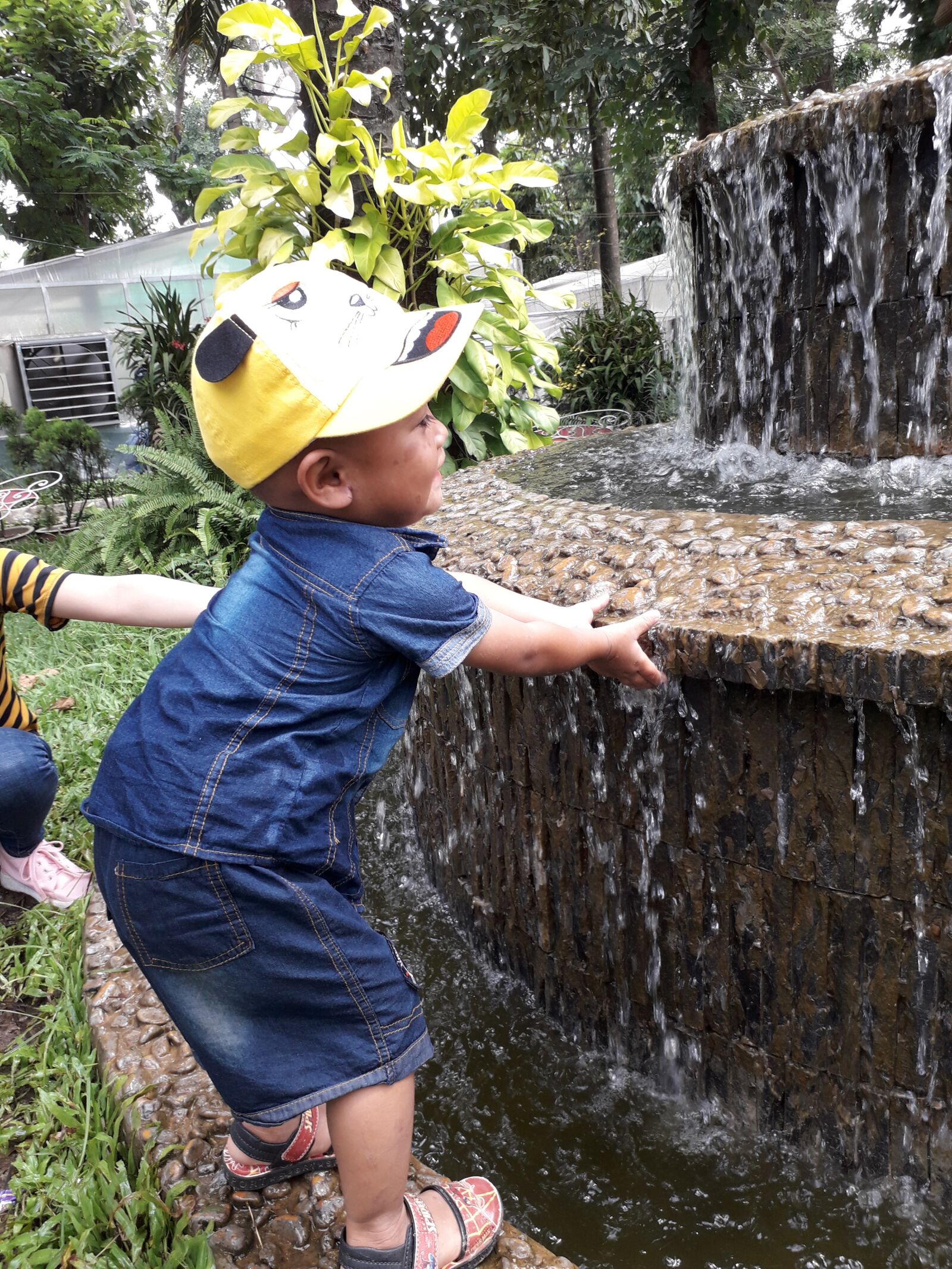 Samsung Galaxy J3 Pro sample photo. Childhood, waterfall, naughty photography