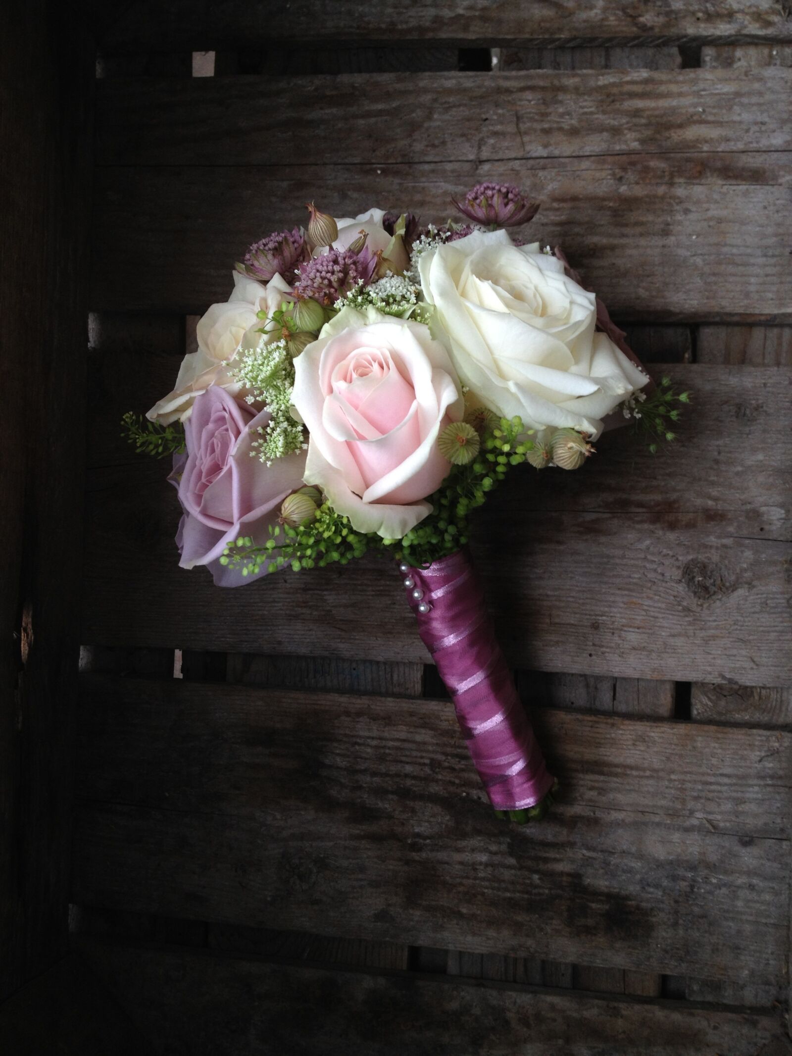 Apple iPhone 4S sample photo. Posy, bridesmaid flowers, pink photography