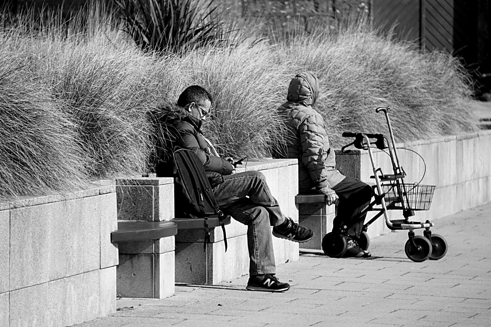 Sony a6000 sample photo. Bancs, handicap, homme, humains photography