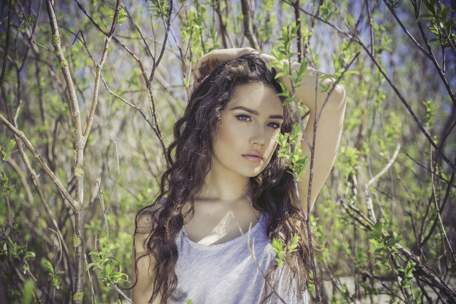 Canon EOS 6D sample photo. Hair, leaf, summer photography