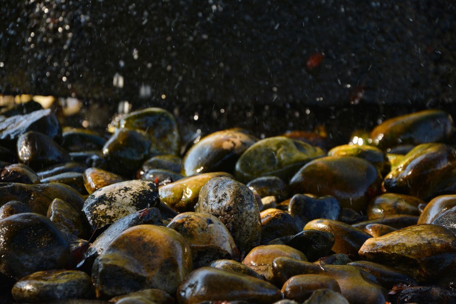 Nikon D5200 sample photo. Stones, wet, wet stones photography