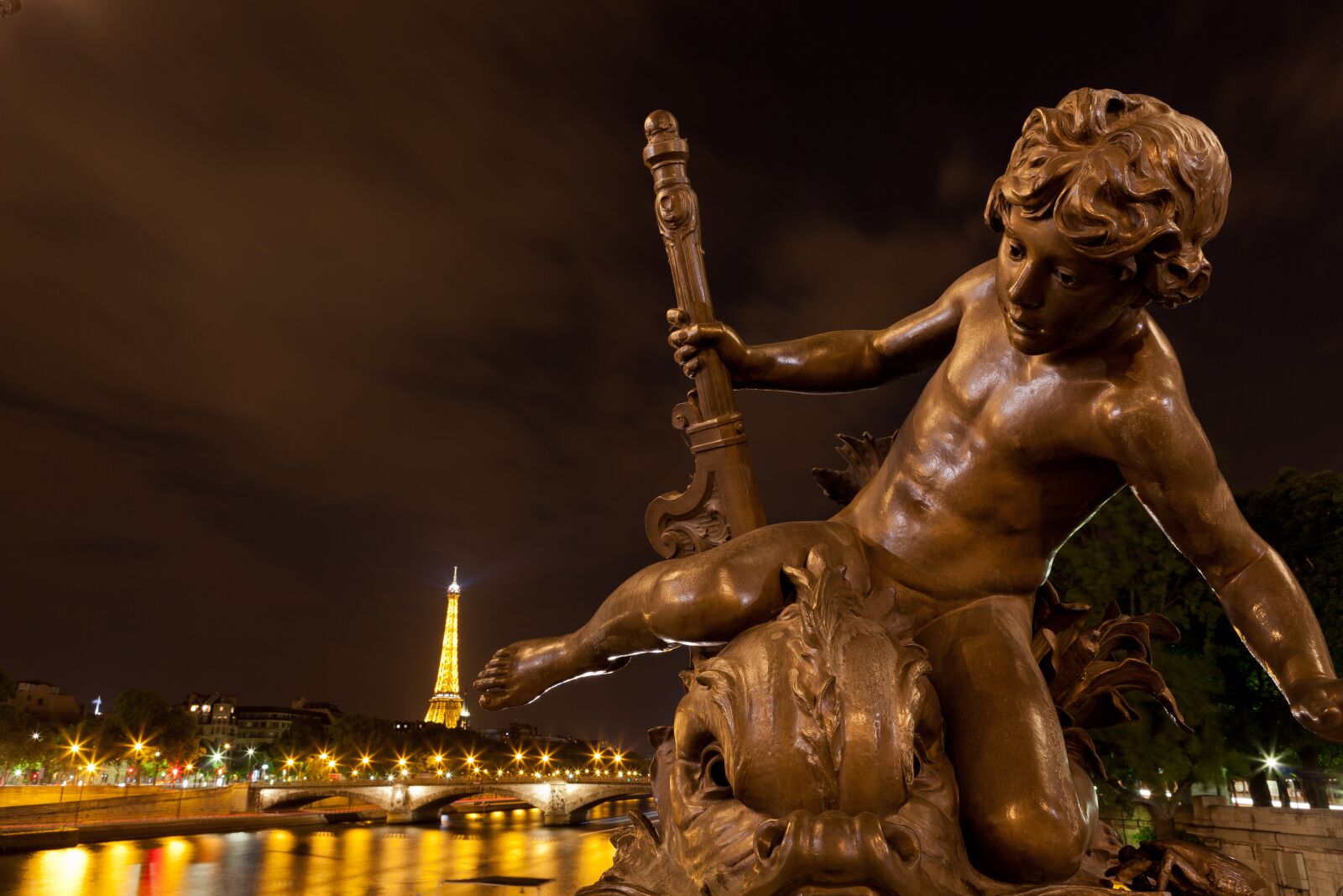 Canon EF 24-70mm F2.8L USM sample photo. City night, paris, bridge photography
