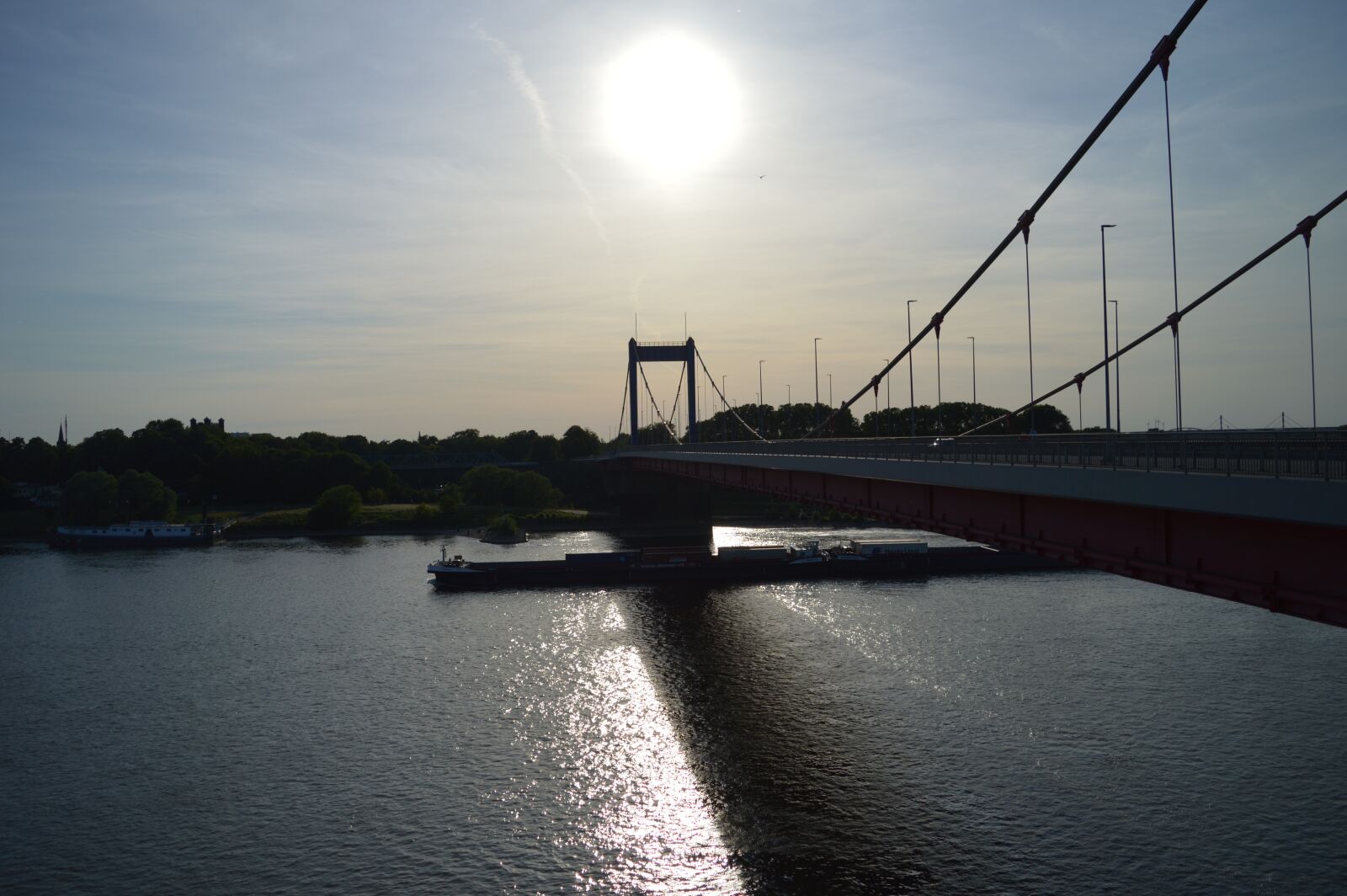 Nikon D3200 sample photo. Sunset, bridge, ruhrort photography