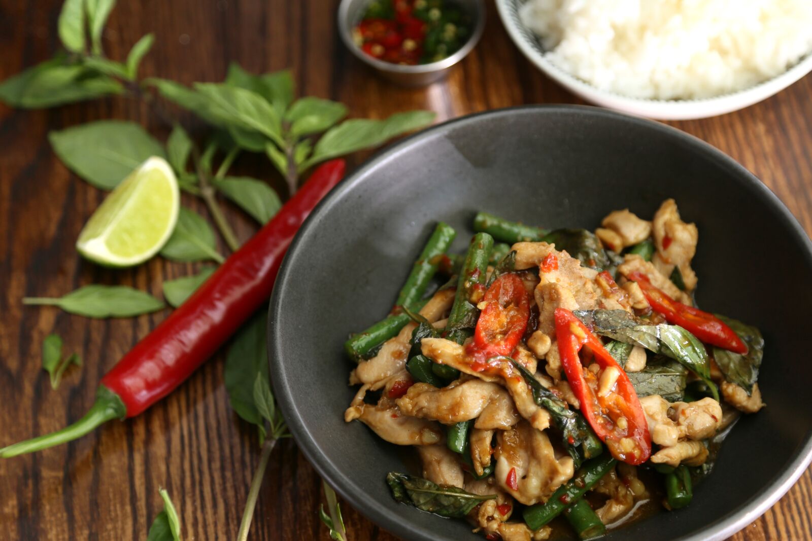 Canon EOS 6D + Canon EF 24-105mm F4L IS USM sample photo. Thai basil, thai ingredient photography