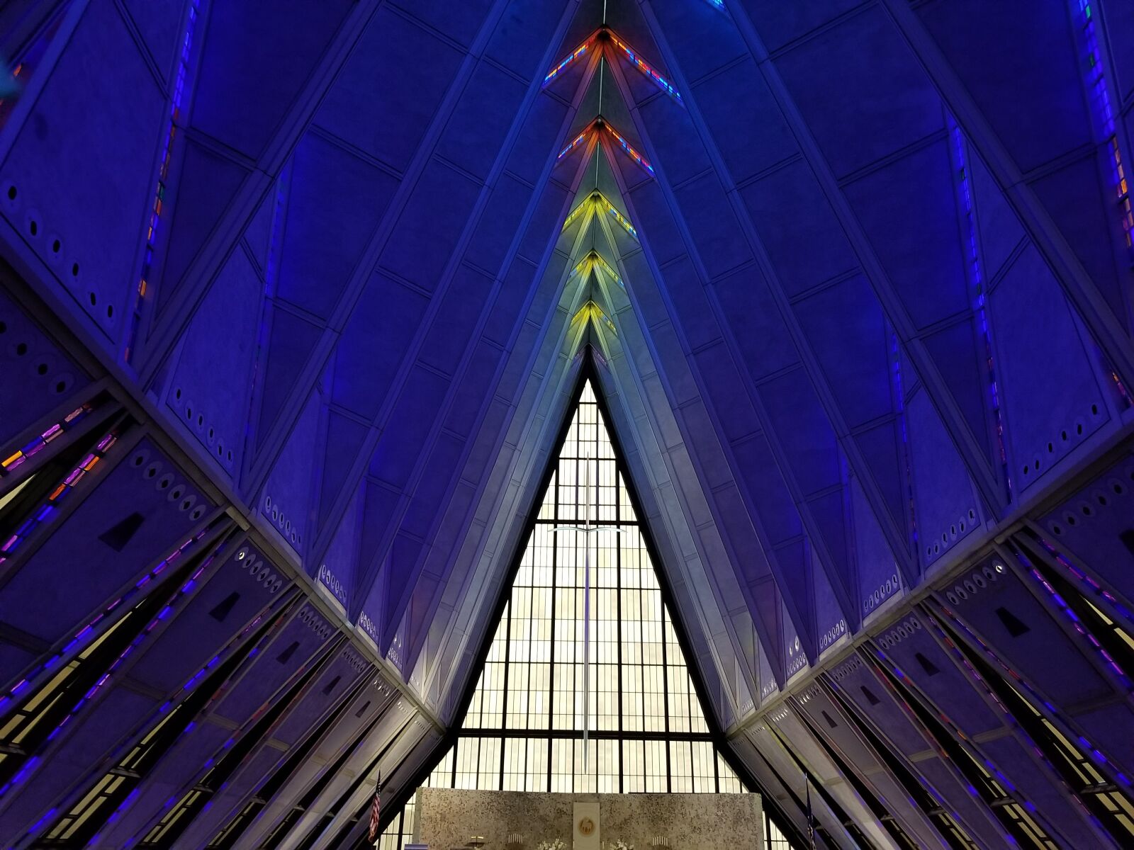 Samsung Galaxy S8 sample photo. Air force academy chapel photography