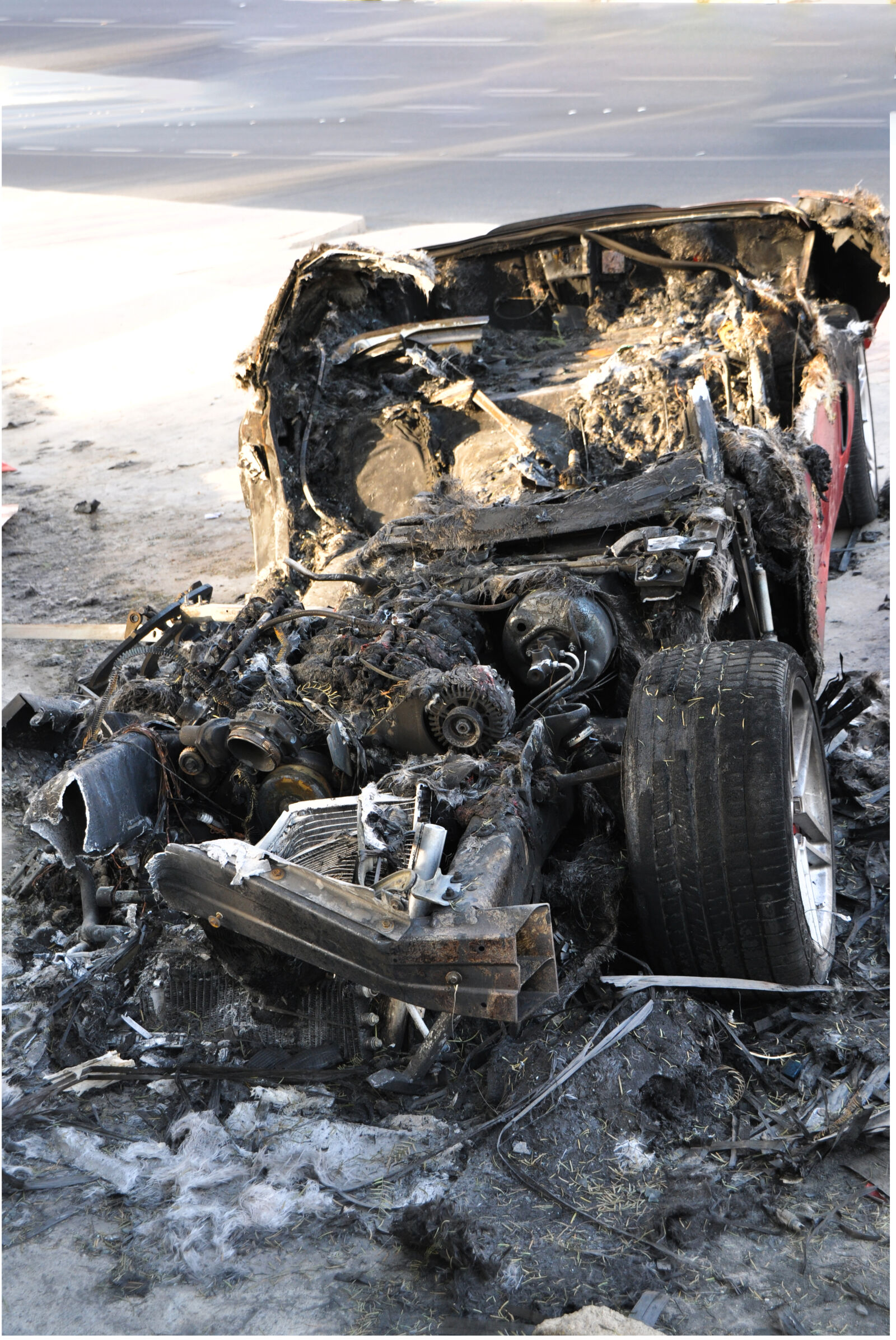 Nikon D90 sample photo. Accident, ashes, fire, wreck photography