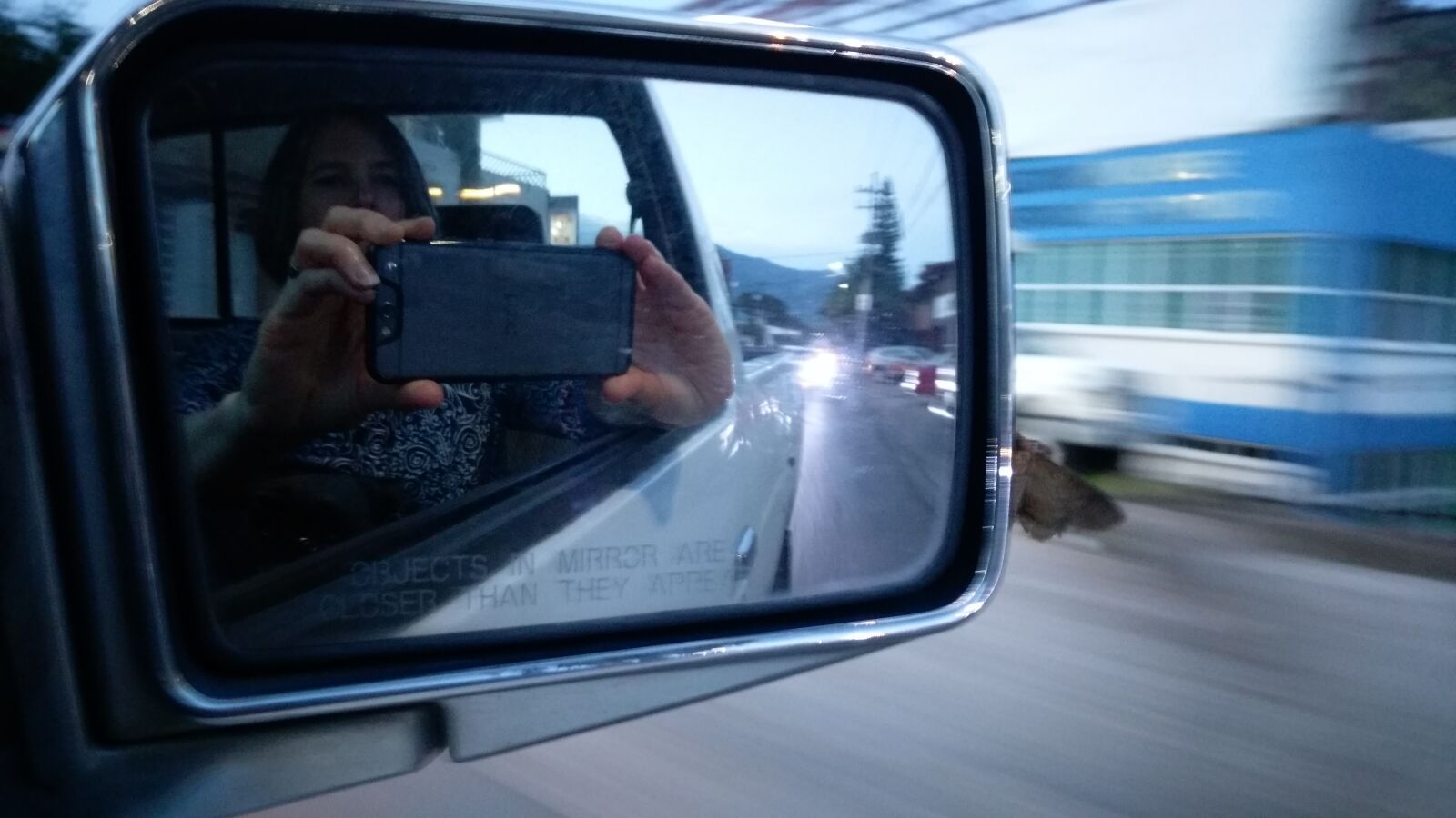 HTC ONE A9 sample photo. Car, driving, fast, mirror photography