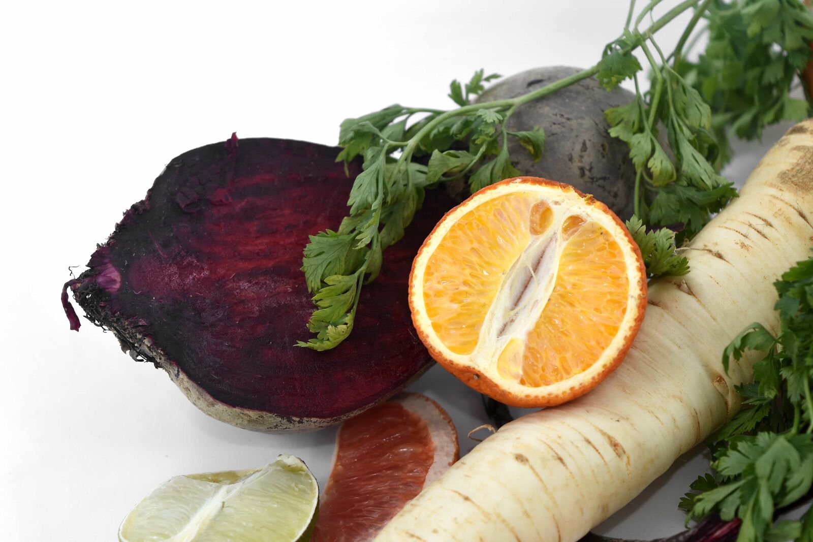 Nikon D5500 sample photo. Beetroot, citrus, lemon, mandarin photography