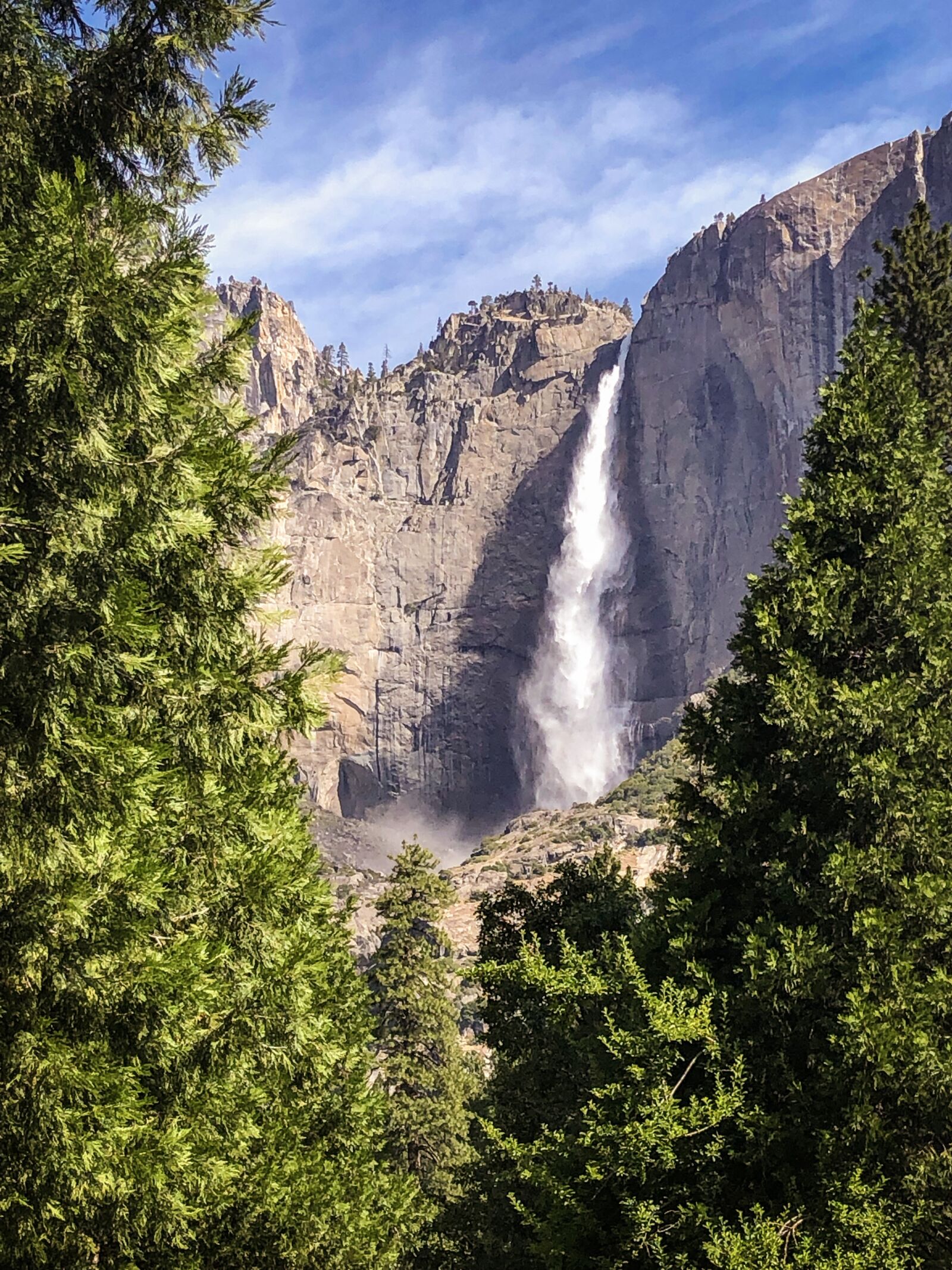 Apple iPhone X sample photo. Yosemite, waterfall, landscape photography