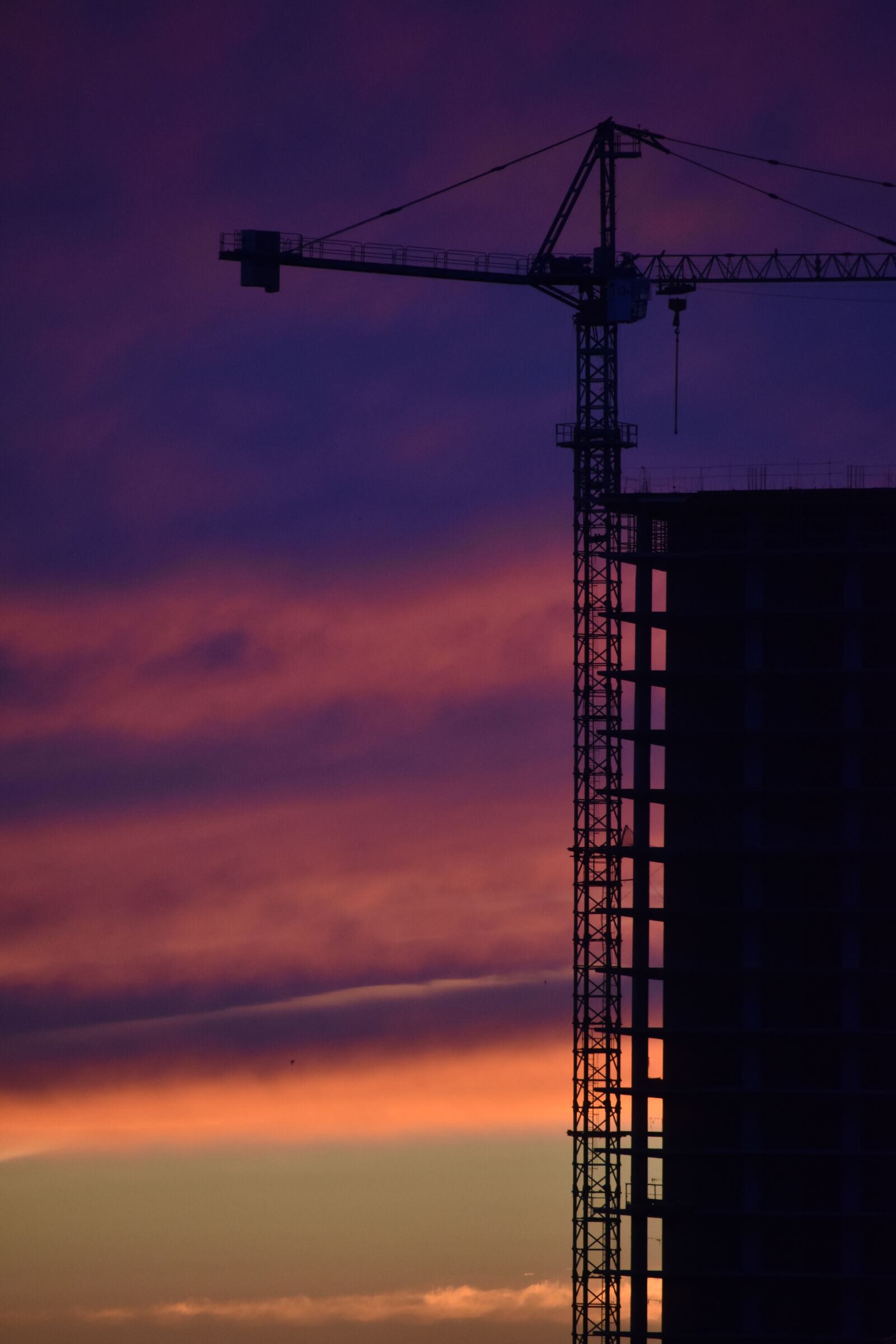Nikon D3400 sample photo. Construction, crane, sunset photography