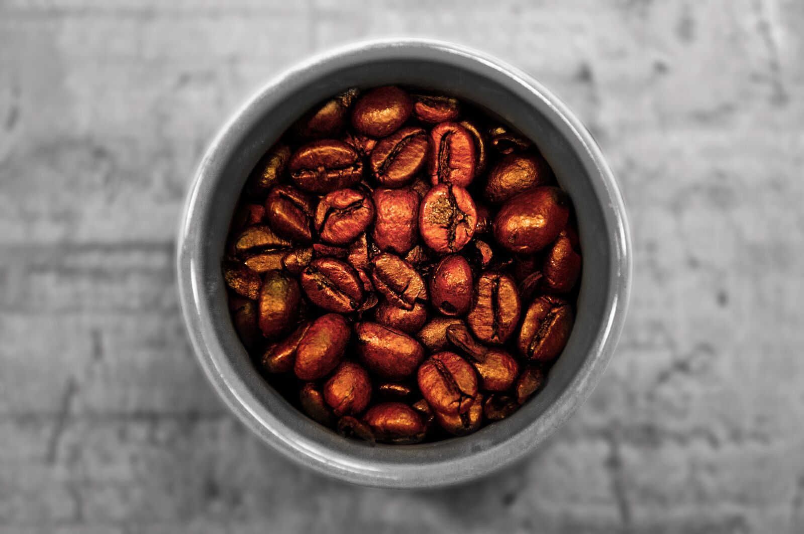 Nikon D90 sample photo. Coffee cup, coffee beans photography