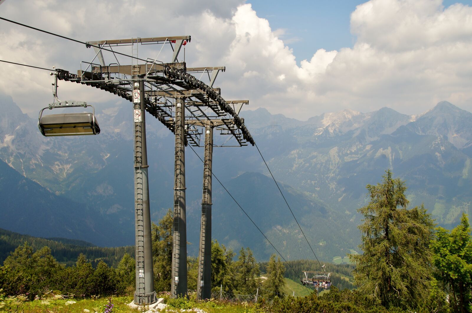 Sony SLT-A58 sample photo. Alps, cableway, cabin photography