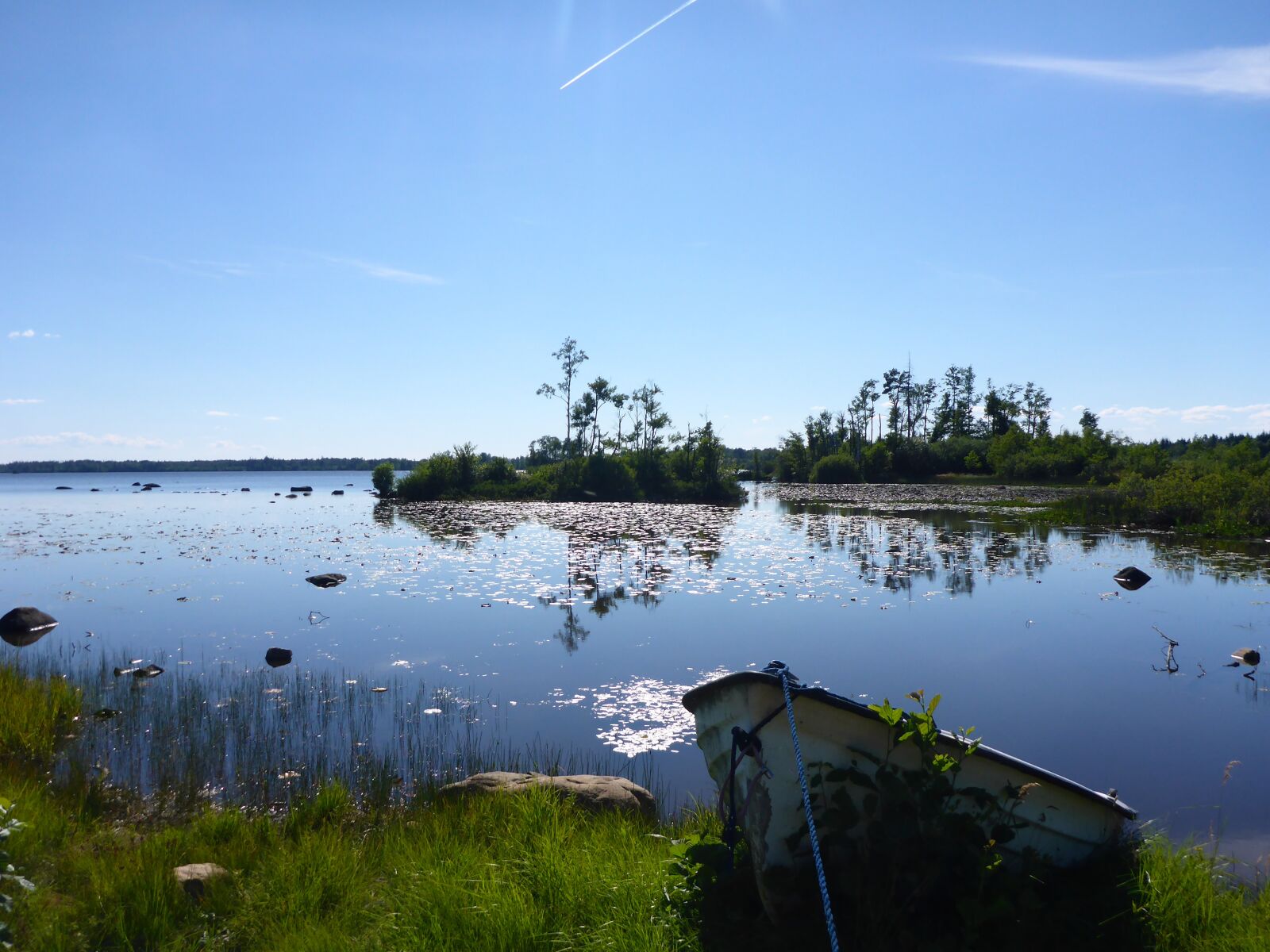 Panasonic Lumix DMC-TS5 (Lumix DMC-FT5) sample photo. Lake, boat, sweden photography