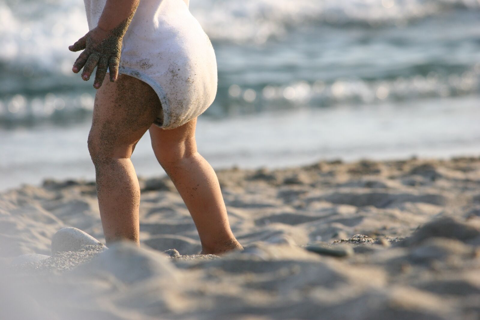 Canon EOS 20D sample photo. Baby, beach, sandy photography