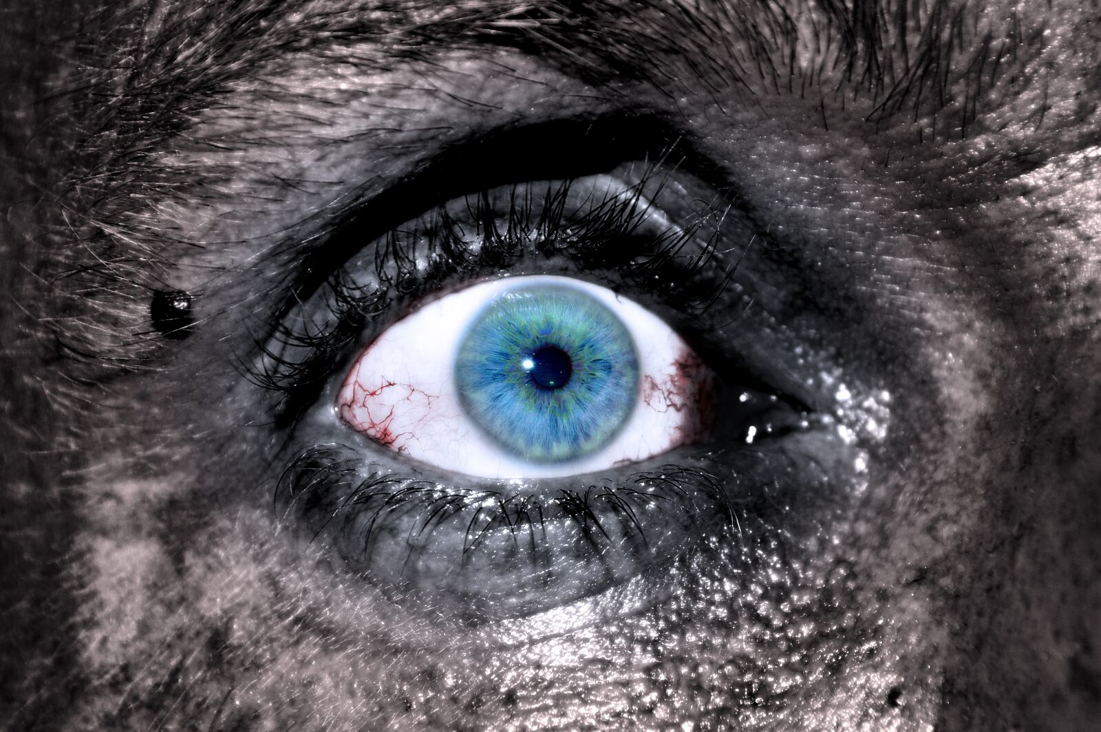 Nikon D3200 sample photo. Horror, halloween, eye photography