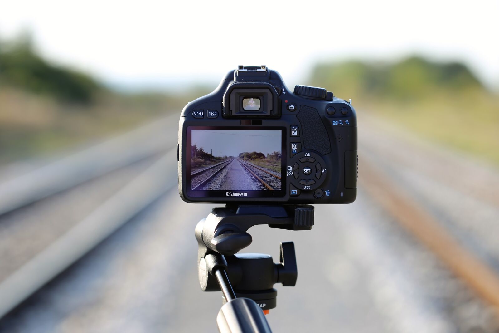 Canon EOS 6D + Canon EF 100mm F2.8 Macro USM sample photo. Camera on railway, photo photography