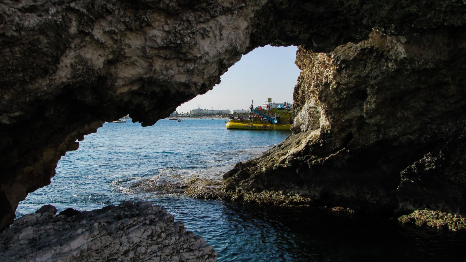 Canon PowerShot SX400 IS sample photo. Sea cave, sea, cliff photography