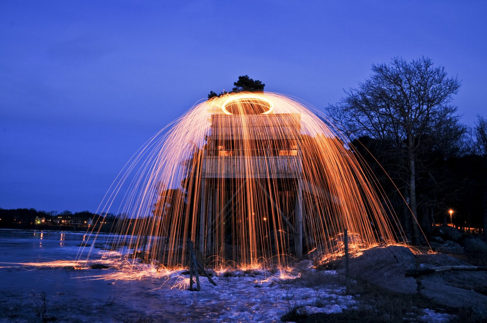 Nikon D300S sample photo. Fire, slow shutter speed photography