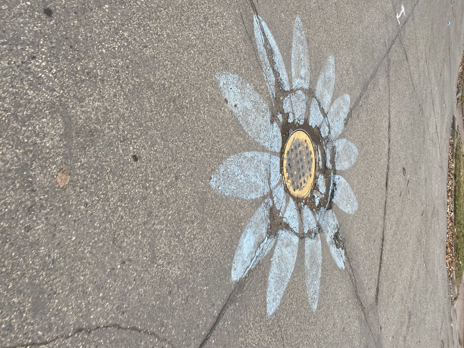 Apple iPhone 11 sample photo. Chalk, pavement, street photography