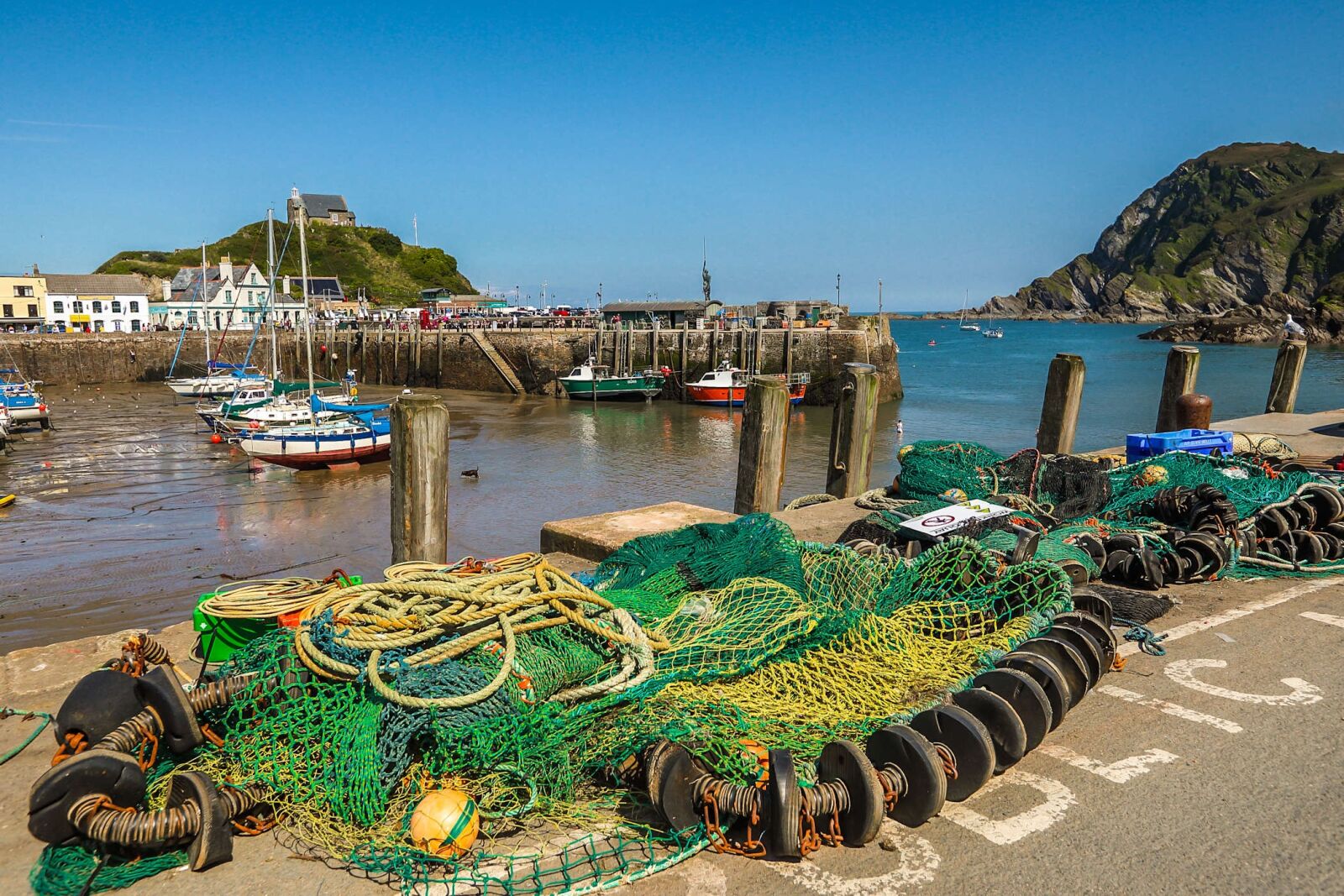Canon EF 16-35mm F2.8L II USM sample photo. Port, fishing nets, pier photography