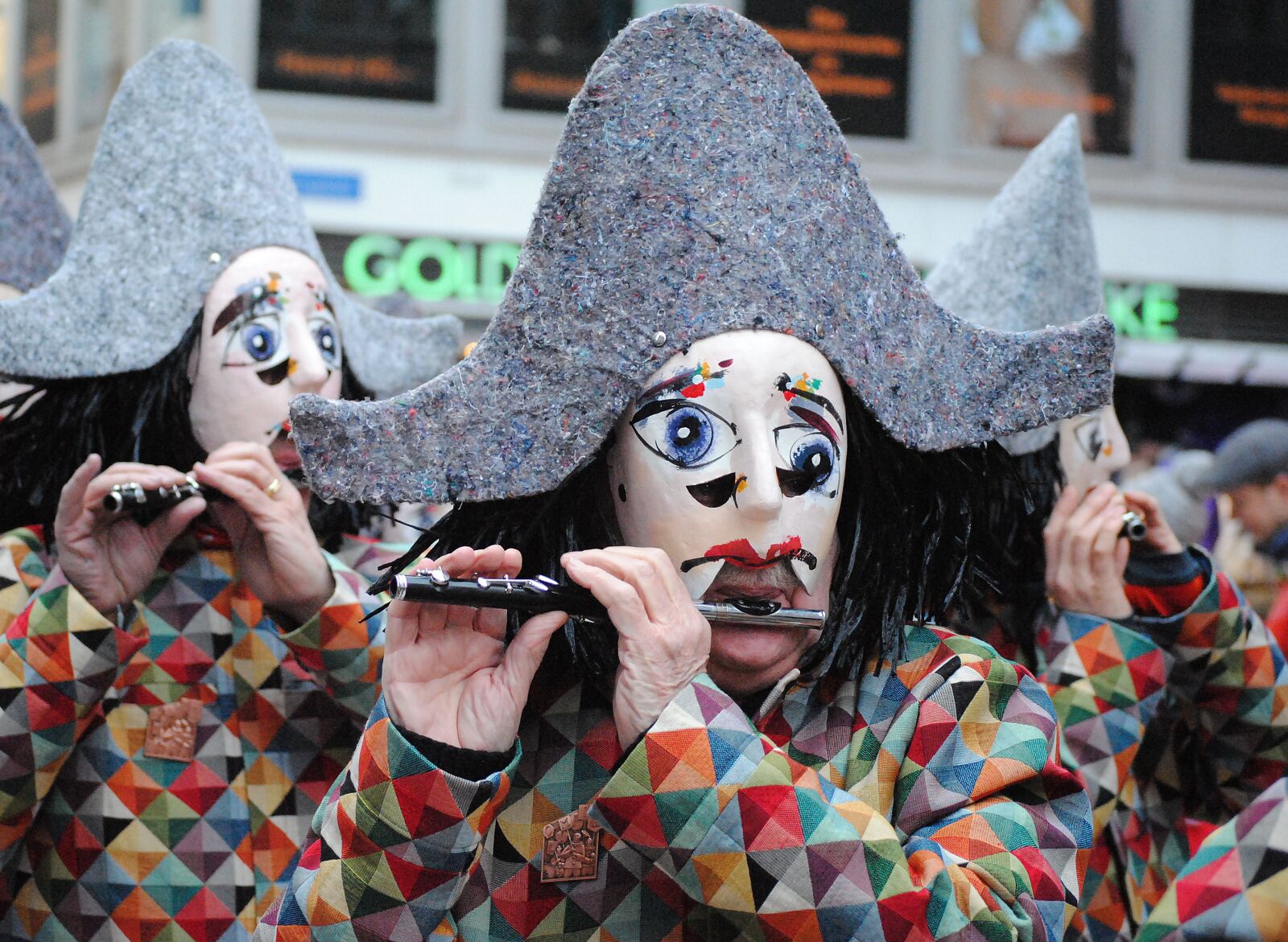 Nikon D3000 sample photo. Basler fasnacht, mask, harlequin photography