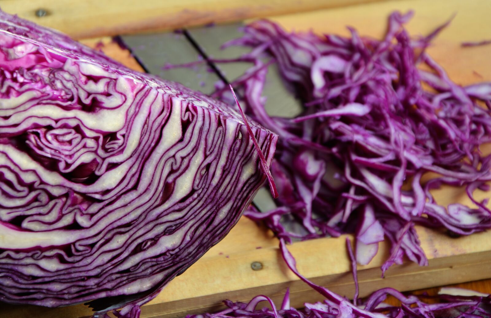 Nikon D5200 sample photo. Red cabbage, vegetables, cut photography