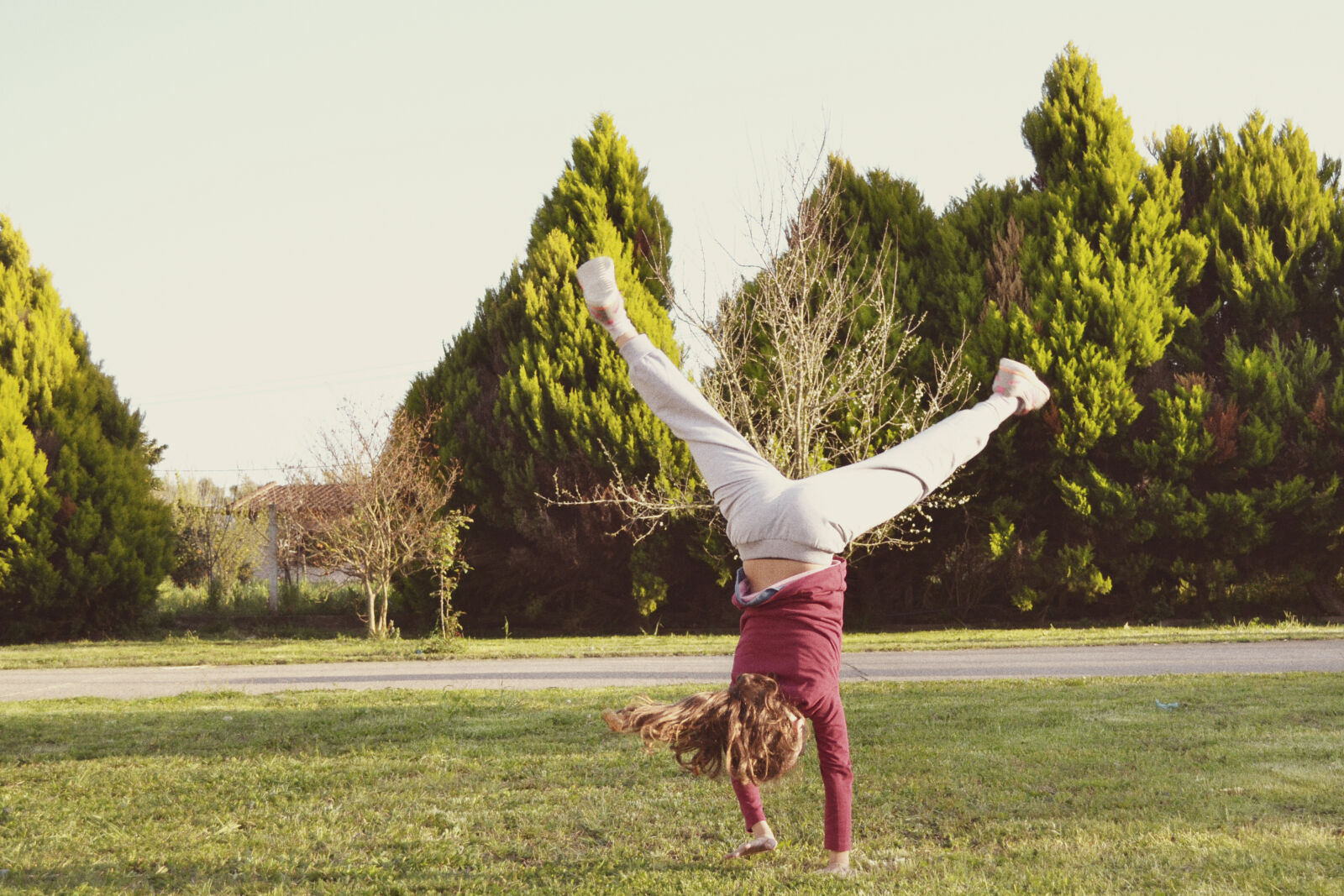 Nikon D3100 sample photo. Cartwheel, child, fun, games photography
