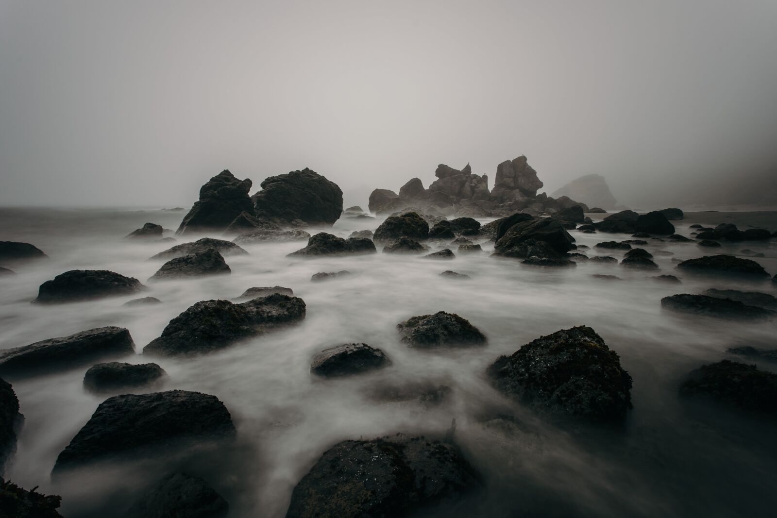 Sony a7 II + Canon EF 17-40mm F4L USM sample photo. Beach, foggy, mist photography