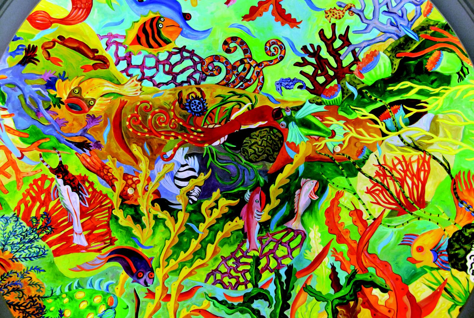 Nikon D3000 sample photo. Fresco, atlantis hotel, dubai photography