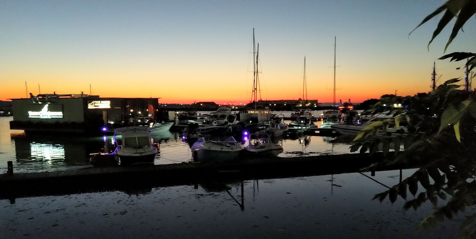 HMD Global Nokia 7 plus sample photo. Sea, evening, boat photography